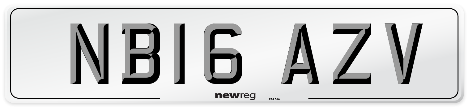 NB16 AZV Number Plate from New Reg